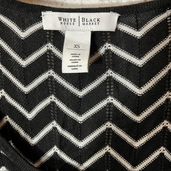 WHITE HOUSE BLACK MARKET Sweater Dress Women’s‎ Sz XS Chevron Multi Color Knit - Picture 3 of 6